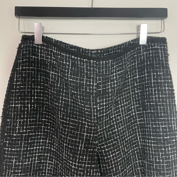 [Zara] Women's Black & White Boucle Knit High Waist Business Office Pants - Picture 2 of 8